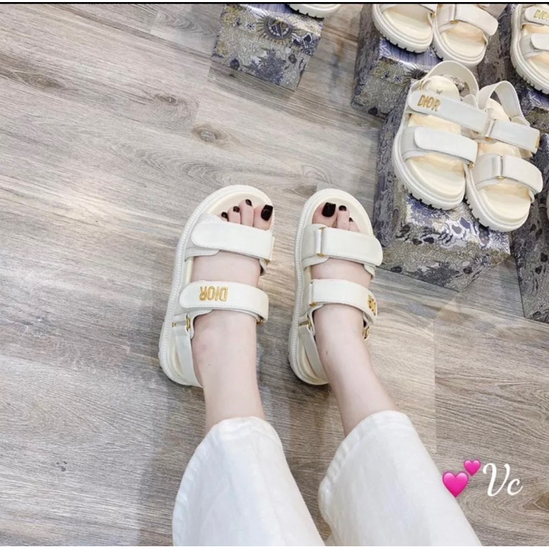 Dép sandal quai ngang đế băng dán tag Dio HOT