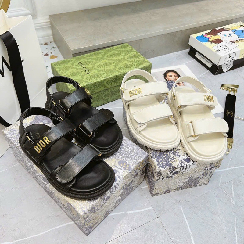 Dép sandal quai ngang đế băng dán tag Dio HOT
