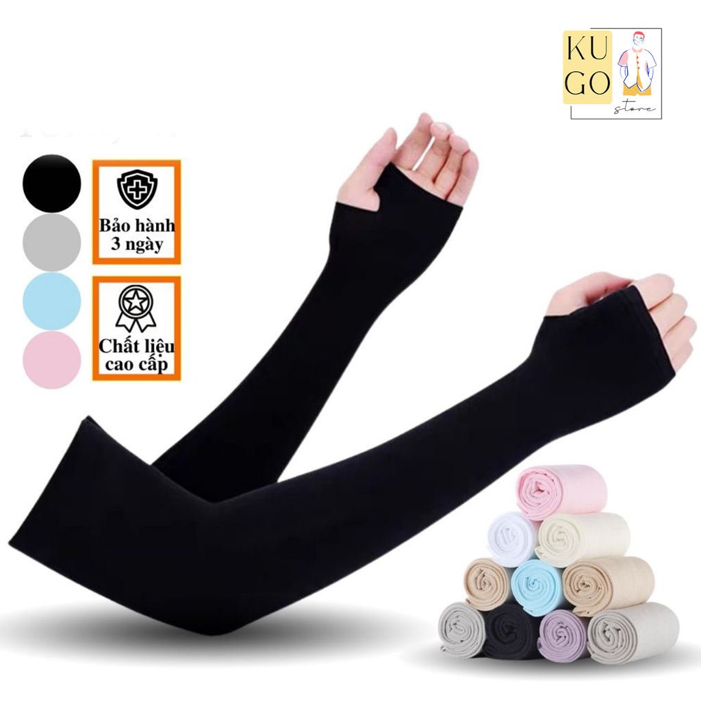 Găng tay chống nắng xỏ ngón, bao tay chơi thể thao ngoài trời, đi xe máy, chống tia UV, co giãn, dành cho nam nữ 5 màu