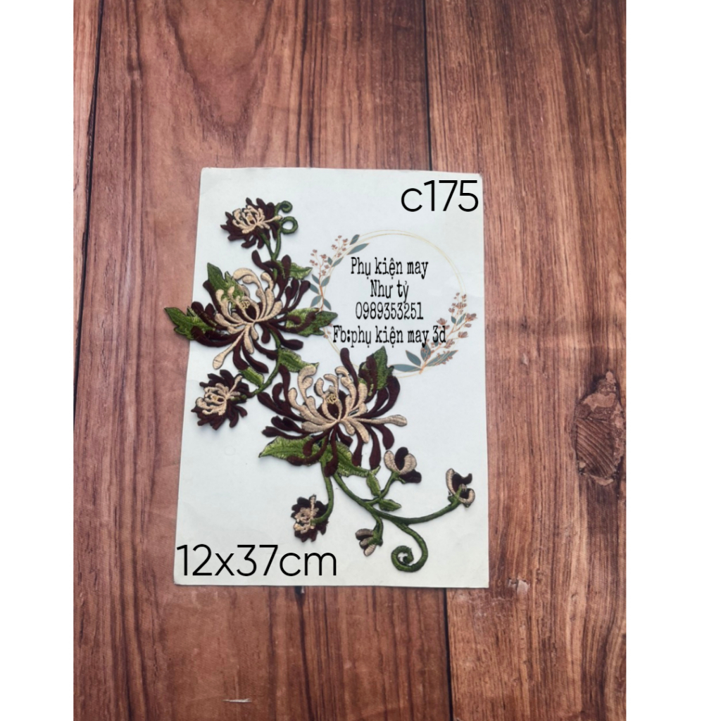 (ỦI) ren thêu hoa cúc xinh xắn