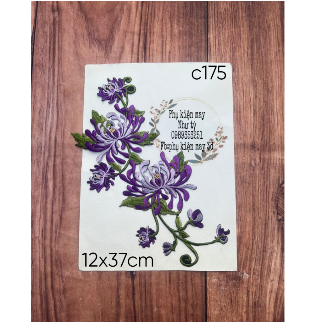 (ỦI) ren thêu hoa cúc xinh xắn