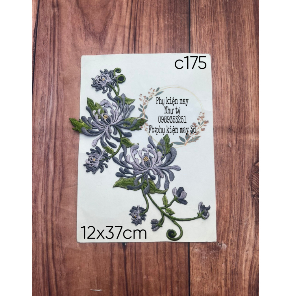 (ỦI) ren thêu hoa cúc xinh xắn