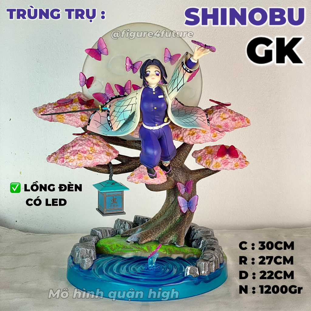Mô hình trùng trụ Shinobu Kochou cao 30CM - Kimetsu no yaiba figure - Trùng trụ shinobu GK có LED