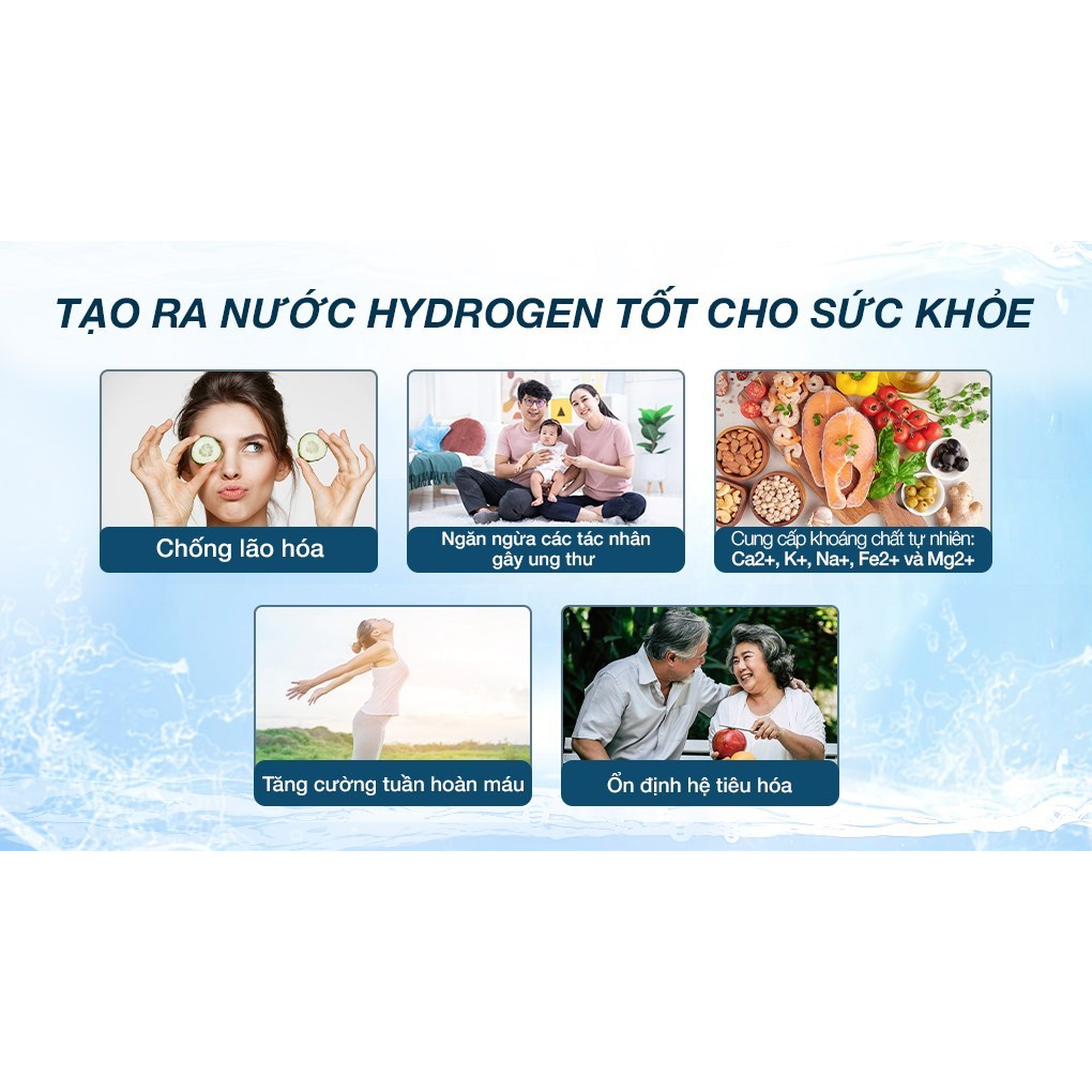 Máy lọc nước R.O nóng nguội lạnh Hydrogen Kangaroo KG10A4VTU 10 lõi  - Bảo hành  12 THÁNG