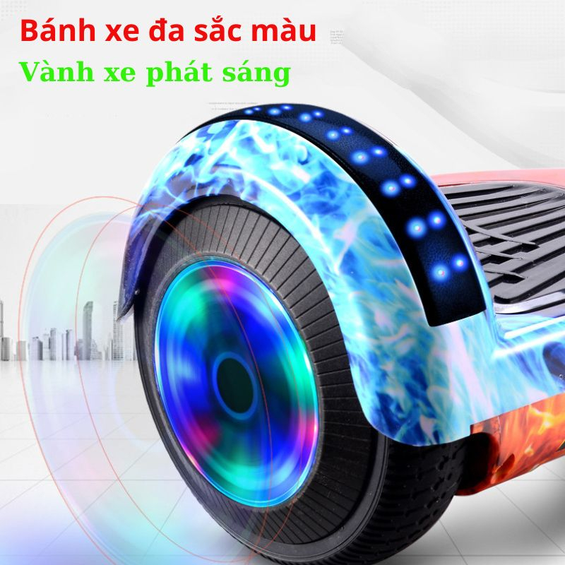 Xe Điện Cân Bằng 2 Bánh Công Nghệ Mới - Xe Cân Bằng 6.5 Inch, 8 Inch Có Đèn Led Dành Cho Trẻ Em Và Người Lớn Kết Nối MP3