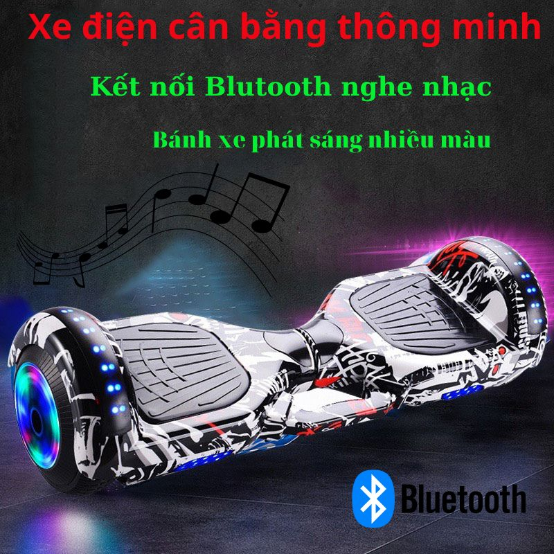 Xe Điện Cân Bằng 2 Bánh Công Nghệ Mới - Xe Cân Bằng 6.5 Inch, 8 Inch Có Đèn Led Dành Cho Trẻ Em Và Người Lớn Kết Nối MP3