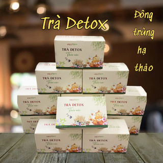 Trà detox thảo mộc đông trùng hạ thảo vacofarm - hộp 15 gói 10gr