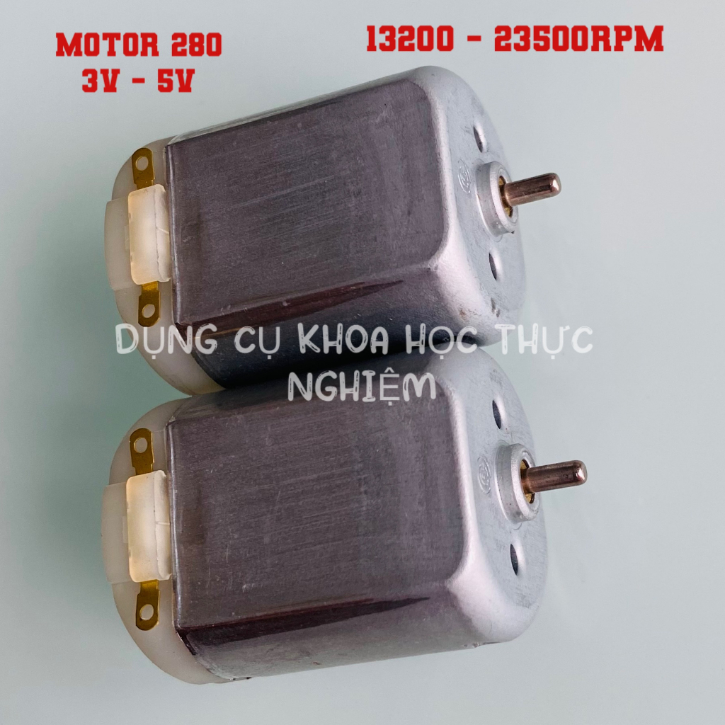 Motor mô tơ 280 có chổi than từ tính mạnh 3V - 5V 13200 - 23500 vòng/phút mới 100% - KH0149