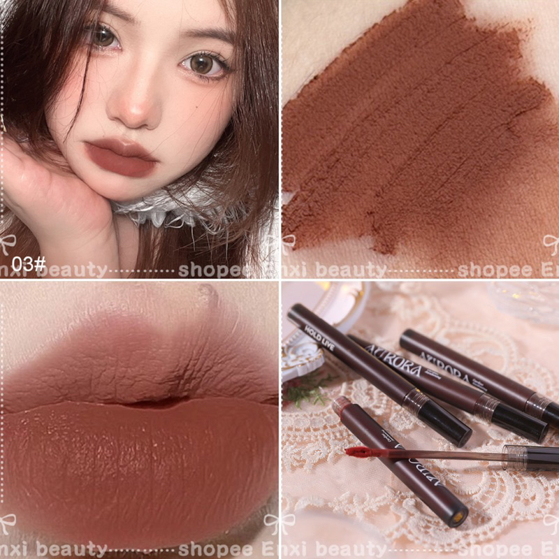 Son Kem Lì HOLD LIVE Aurora Silty Mud Mist Lip Glaze HL650