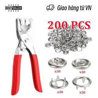 Kìm bấm cúc sắt, cúc vành 4 chi tiết đa năng