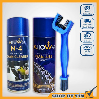 [Chính hãng] Combo vệ sinh và bảo dưỡng sên xe máy Arrow SP dung tích 400ml siêu sạch tặng bàn chải chà sên