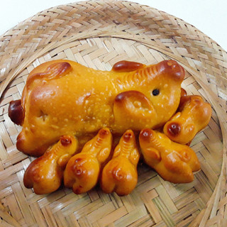 Bánh trung thu thành long đàn heo 5 con nhân dừa/đậu xanh - việt nam