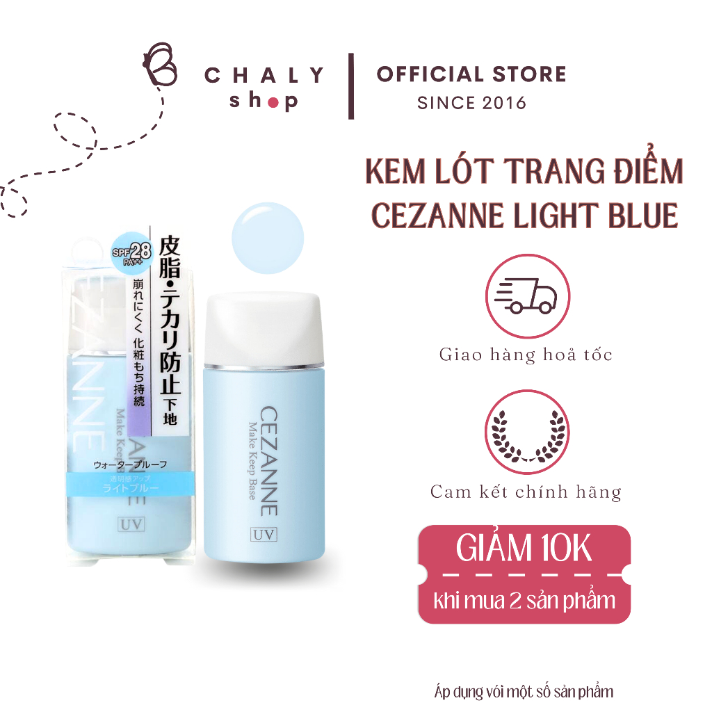 Kem lót trang điểm Cezanne Make Keep Base Light Blue
