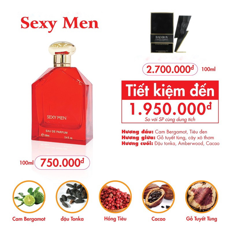 Nước Hoa Nam SE XY MEN 100ML ( lôi cuốn, mạnh mẽ )