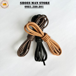Dây Giày Vuốt Sáp Cho Giày Da, Giày Tây, Dây Giày Sáp Tròn, Dây Giày Chất Lượng Cao