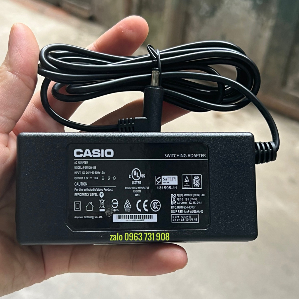 adapter nguồn 9.5v đàn Casio CTK-2090 CTK-2400 CTK-1100 CTK-2080 CTK-2300 SA-46