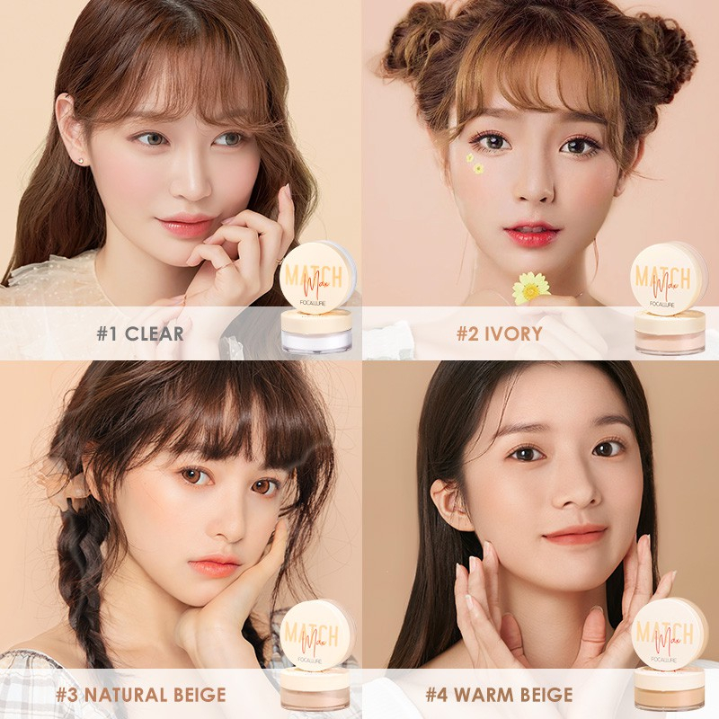 Phấn phủ kiềm dầu FOCALLURE 10g Làm sáng da, che khuyết điểm và lỗ chân lông trên khuôn mặt