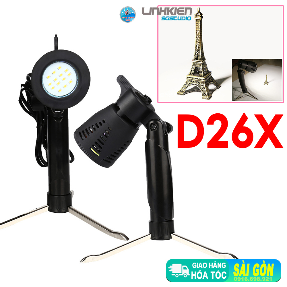 Đèn LED chụp sản phẩm mini D26X đèn trợ sáng chụp vật mẫu nhỏ