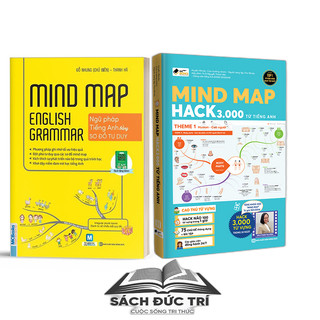 Sách - 2 cuốn Mind map English Gramar + Mind map hack 3000 từ vựng tiếng Anh bằng sơ đồ tư duy - lẻ tùy chọn