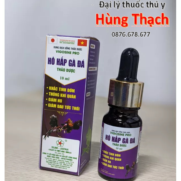 10ml uống chống ho, tan đờm trên gà đá, chim cảnh.