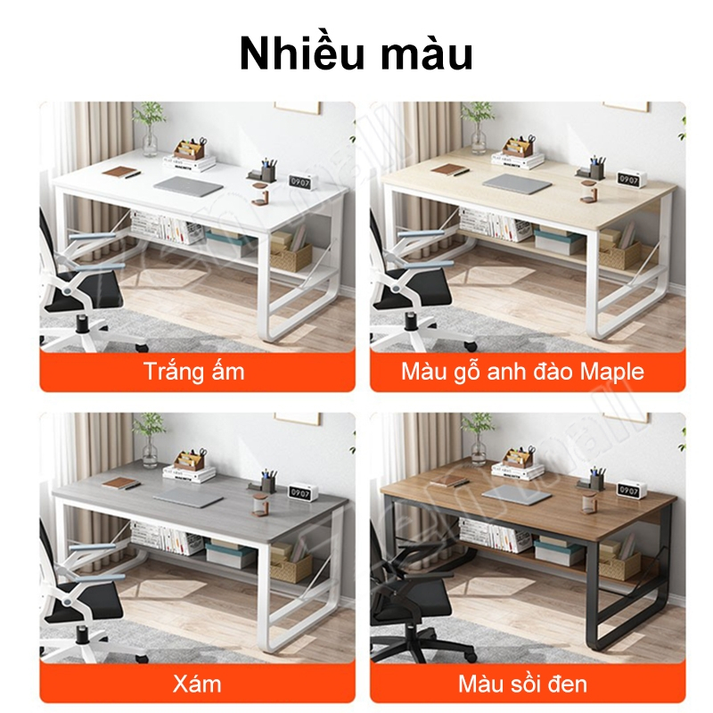 Zen Bàn làm việc, U bàn học đa năng mặt bàn gỗ chống xước chân sắt tròn to chắc chắn giá rẻ cho sinh viên