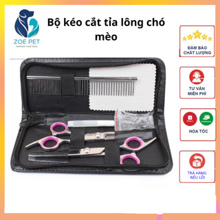 Bộ Kéo Cắt Tỉa Lông Chó Mèo - tặng kèm khăn choàng