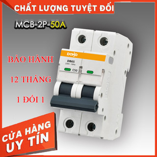 Aptomat tự động 2 pha chống quá tải, chống chập cháy thương hiệu DoBo, bảo hành 12 tháng, hàng chính hãng