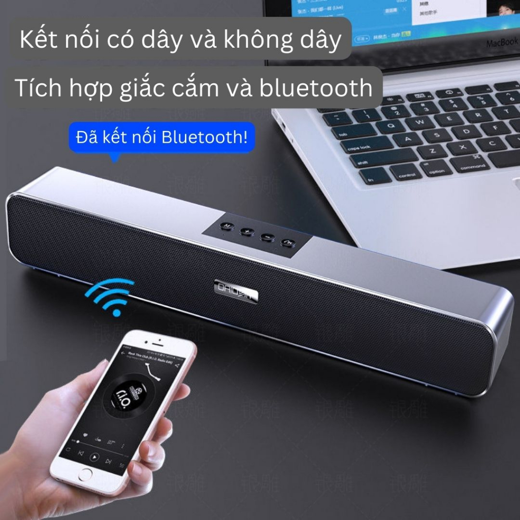 Loa Bluetooth Speaker A36 Không Dây Dáng Dài Siêu Trầm Siêu Bass Âm Thanh Vòm Chất Lượng Hỗ Trợ Bluetooth5.0 USB Giá Tốt