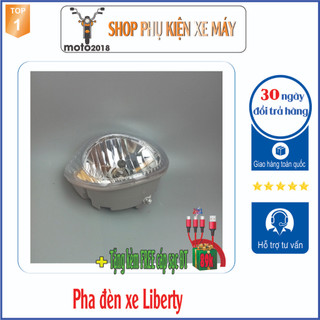  Bộ đèn pha xe máy Liberty kèm bóng - [Tặng cáp sạc nhanh 3in1]