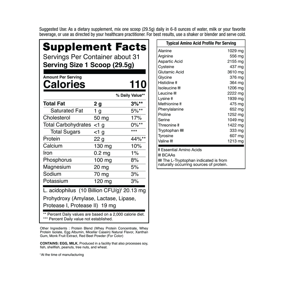 Grass-Fed Whey protein chiết xuất La hán JOCKO MOLK 950g : Bổ sung đạm