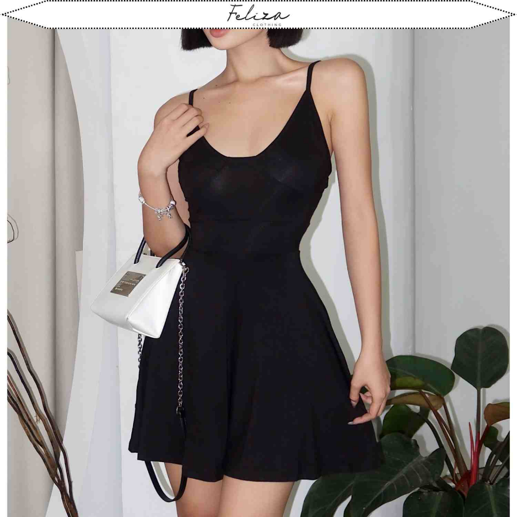 Jumsuit 2 dây cúp ngực chất thun cotton mềm co giãn-Feliza clothing
