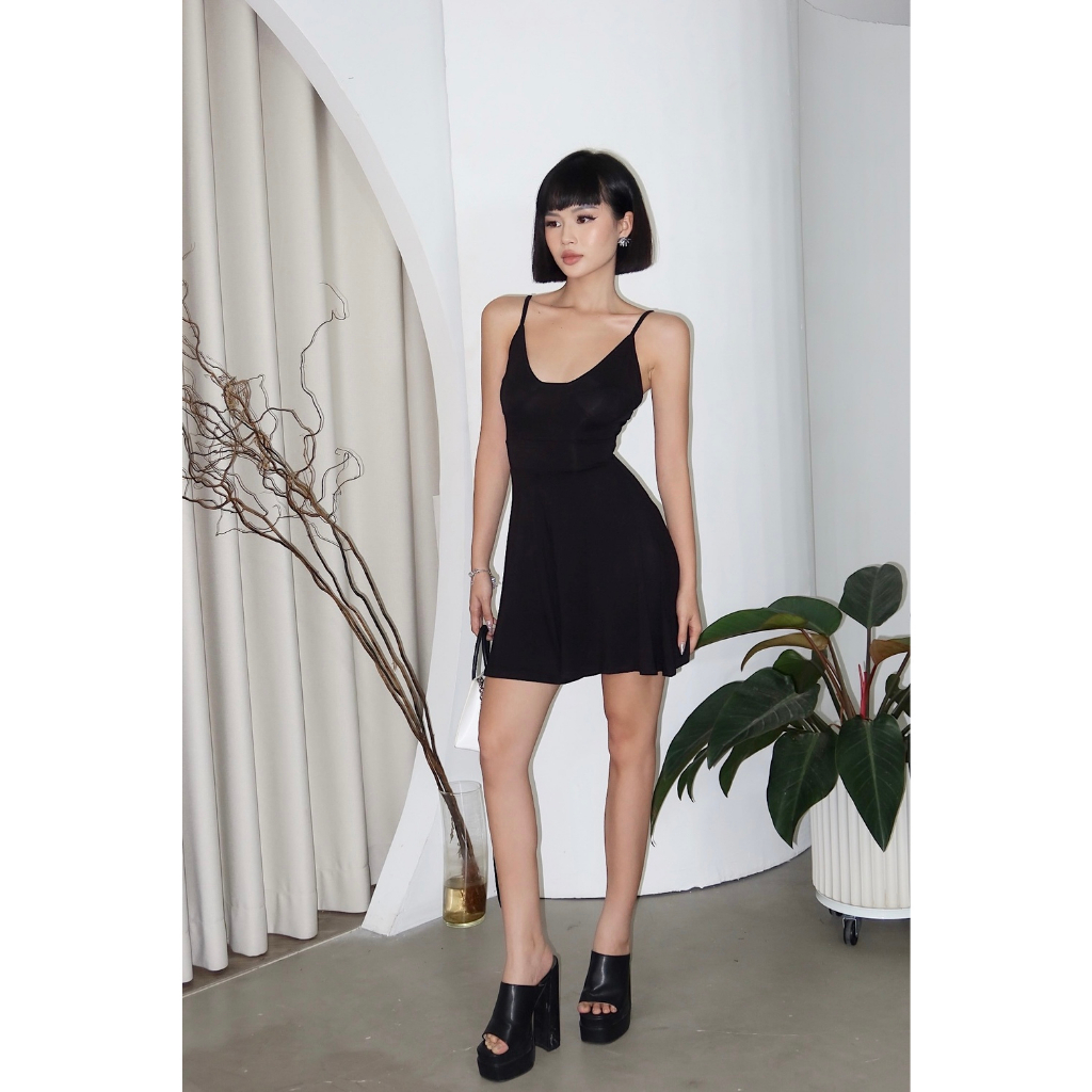 Jumsuit 2 dây cúp ngực chất thun cotton mềm co giãn-Feliza clothing