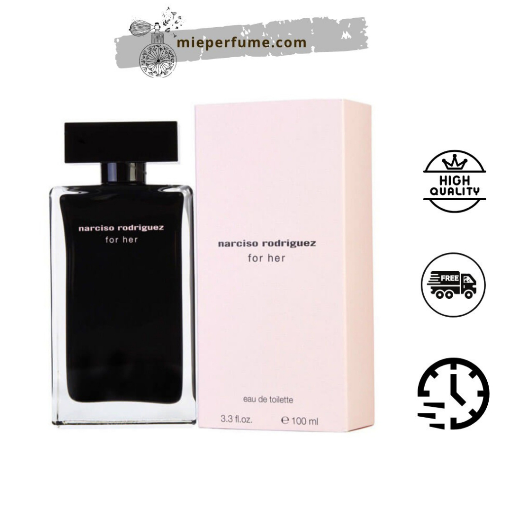 Nước hoa nữ Narciso For Her Eau de Toilette EDT màu đen 100ml - dầu thơm nữ tính gợi cảm và quyến rũ - Mie Perfume