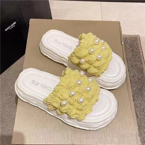 Dép nữ quai ngang đính hạt màu patsel siêu đẹp , Dép Sandal nữ đế tăng chiều cao