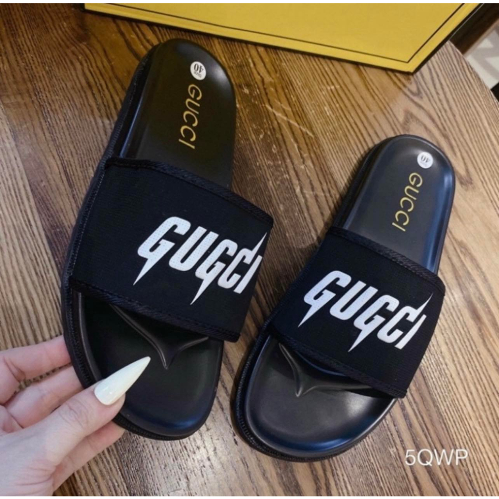 Dép nam nữ Gucci tia sét quai ngang Cao Cấp , Dép nam nữ GC phong cách trẻ trung năng động #Hot #2023