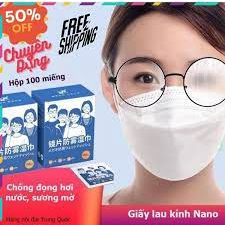 Miếng Khăn Giấy Lau Kính Nano Chống Mờ Sương, Vân Tay, Bụi Bám