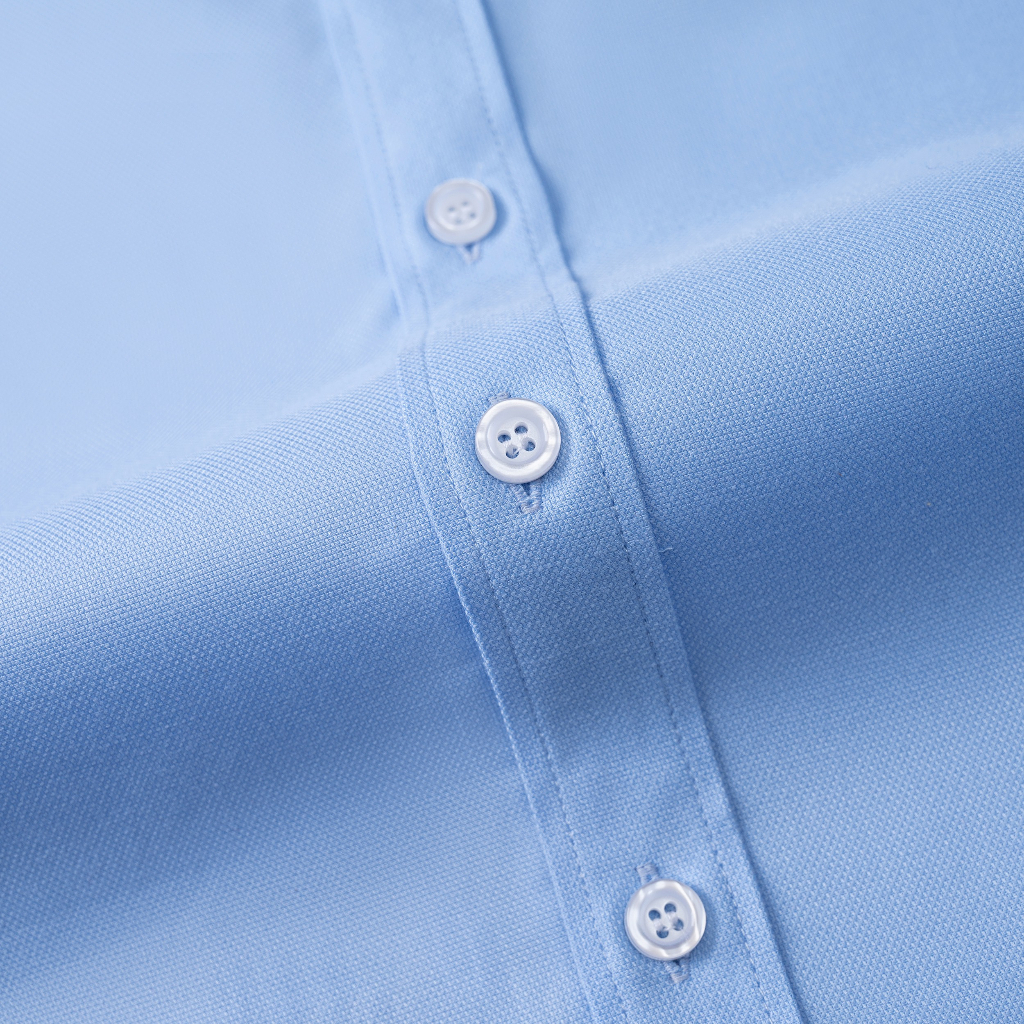 Áo sơ mi nam Humen dài tay màu trắng xanh chất vải sợi sồi mềm mại thoáng khí không nhàu chống nhăn chuẩn form slim | BigBuy360 - bigbuy360.vn