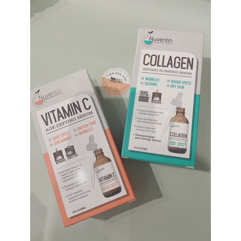 Serum Collagen- Vitamin C Nuventin Sáng Da Mờ Thâm 52ml