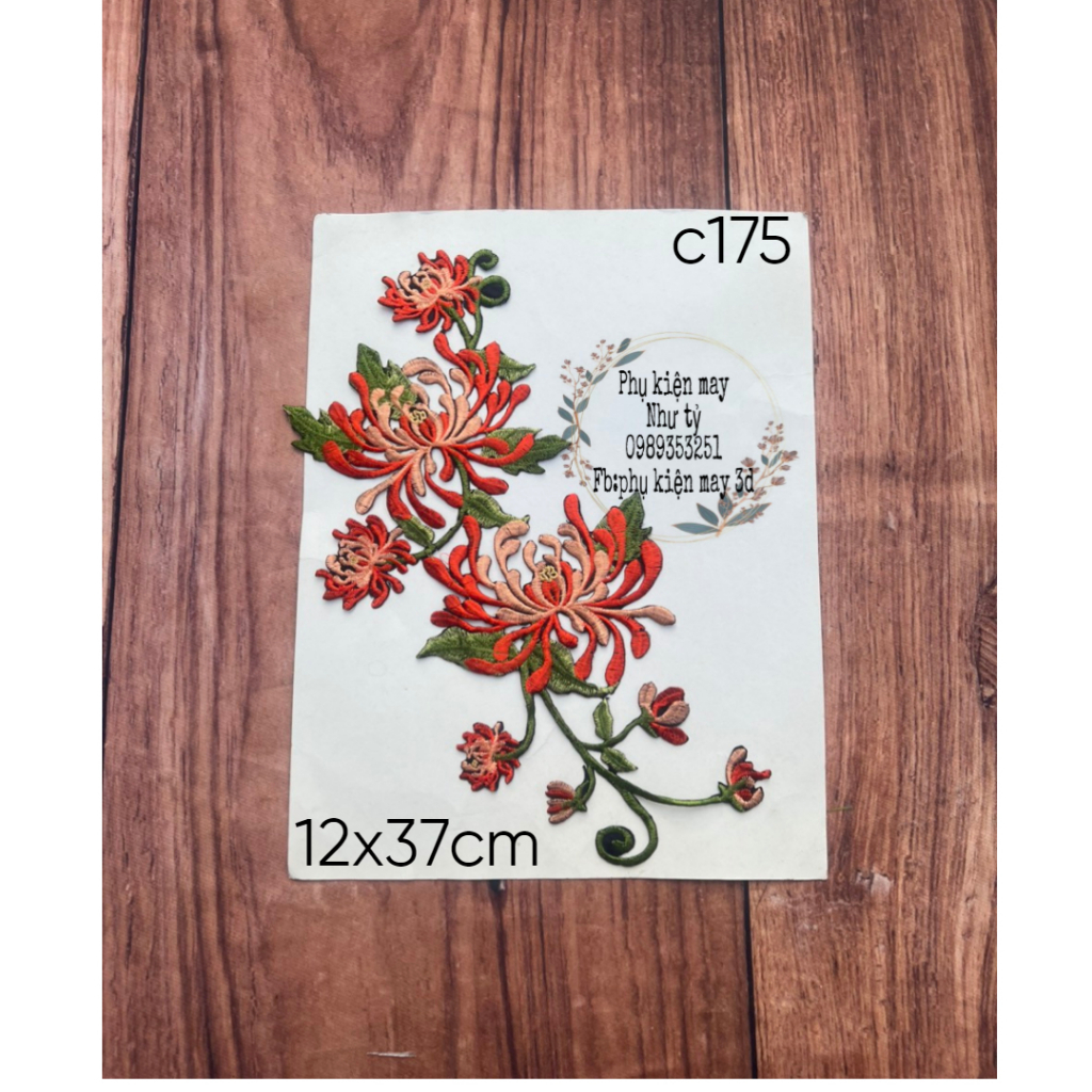 (ỦI) ren thêu hoa cúc xinh xắn