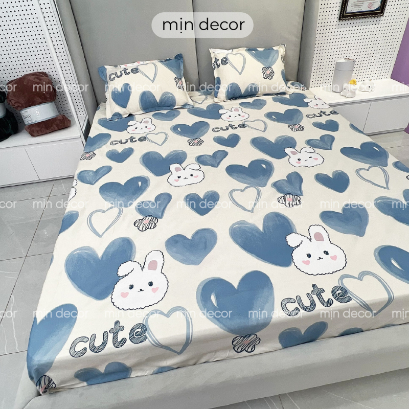 Bộ ga gối Mịn Decor cotton 3D mềm mại mẫu mã đa dạng