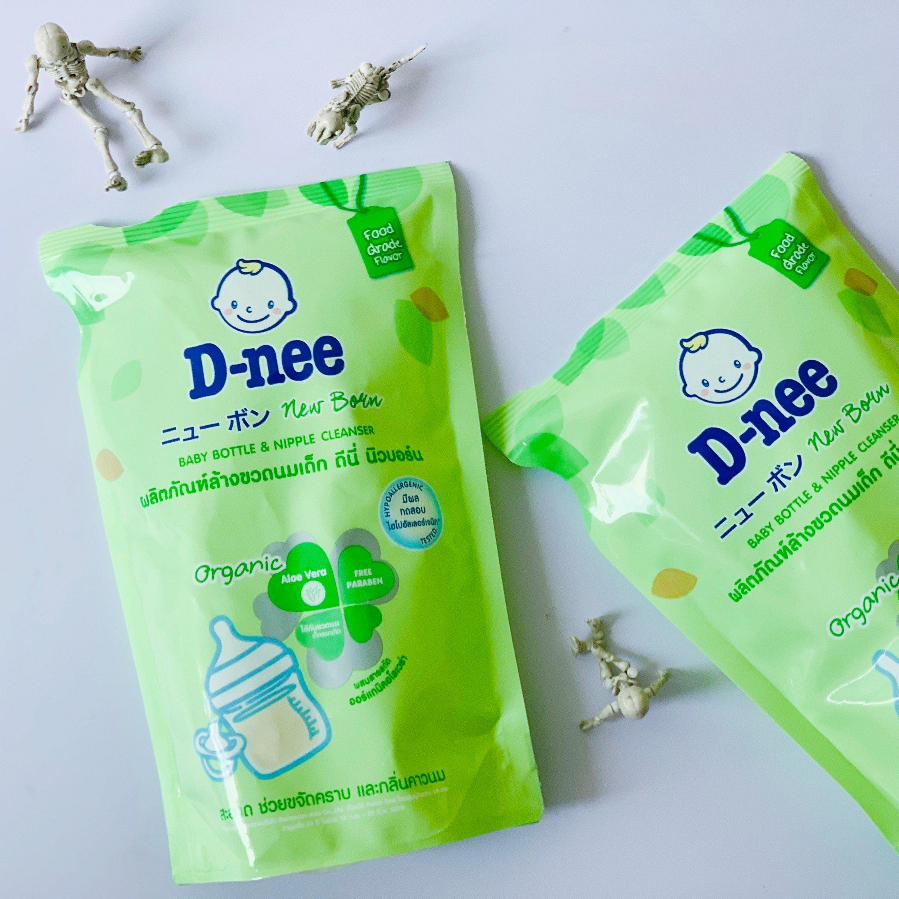 Nước rửa bình sữa dnee Organic hàng thái lan túi 600ml / chai 620ml