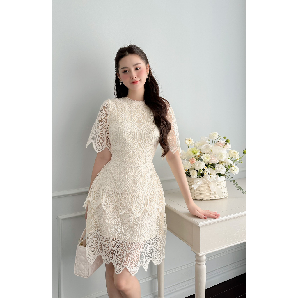 Đầm Thiết Kế CH-27 Chất Liệu Vải Ren Cao Cấp - Đầm Dự Tiệc Sang Trọng Đủ Size SMLXL