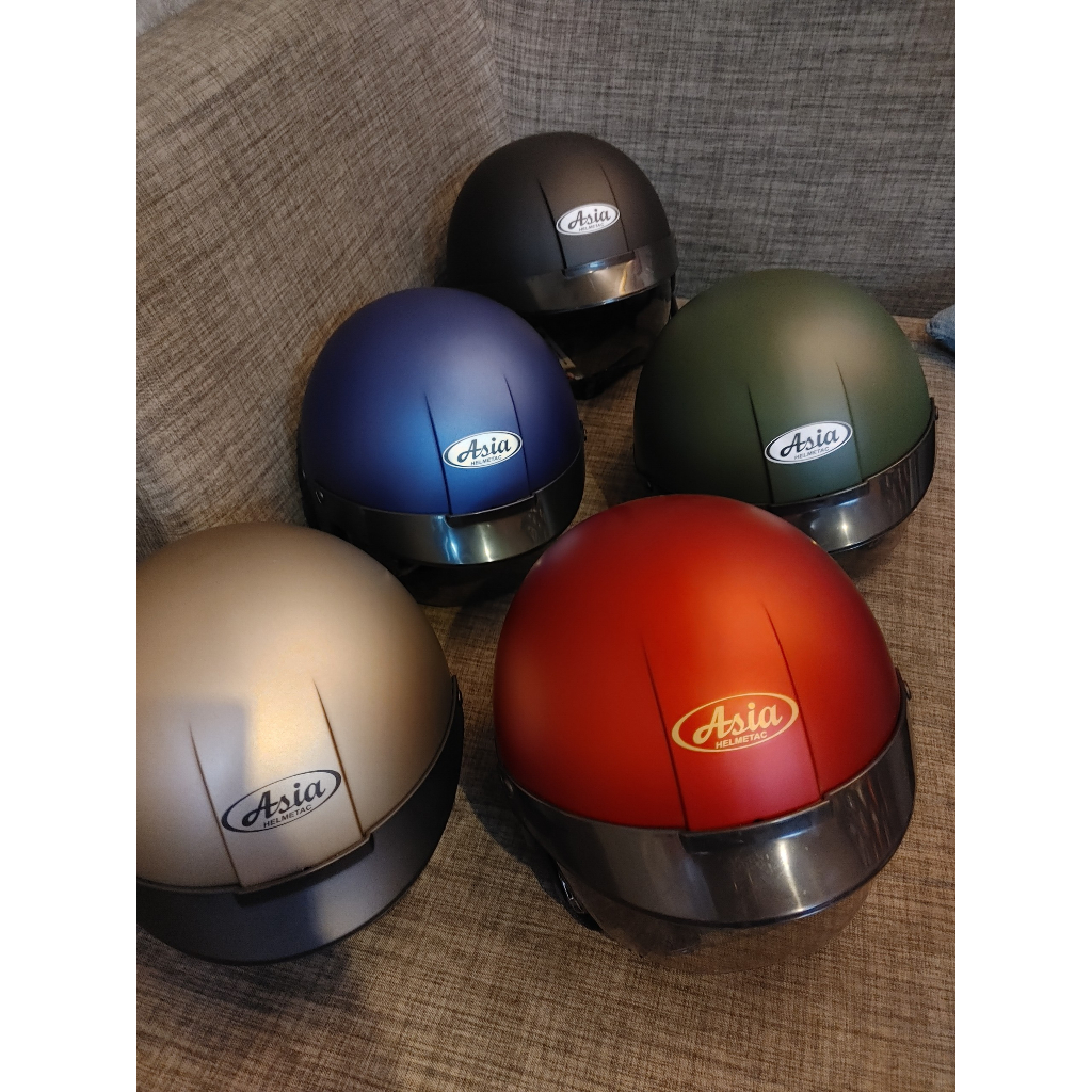 Mũ Bảo Hiểm nửa đầu - Kính âm- Asia MT-139 -Hàng Chính Hãng, Bảo Hành 1 năm