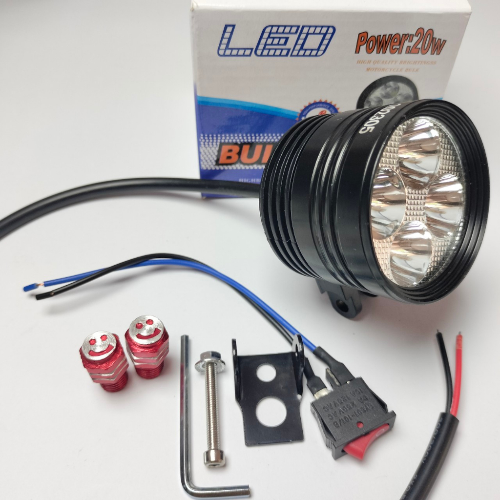 Đèn l4 Xe Điện Ngắn 3 chế độ Siêu sáng_Đèn trợ sáng l4 tặng kèm công tắc + Tem raccing