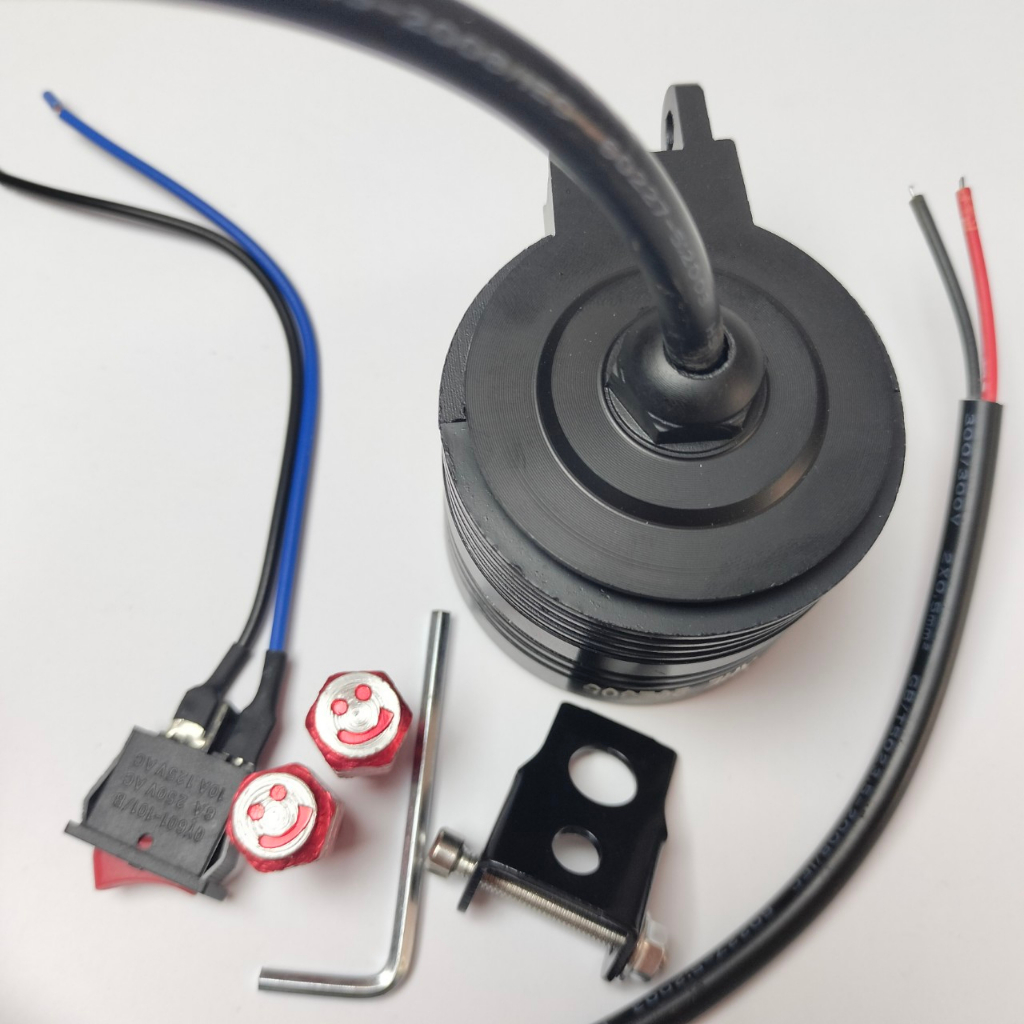 Đèn l4 Xe Điện Ngắn 3 chế độ Siêu sáng_Đèn trợ sáng l4 tặng kèm công tắc + Tem raccing