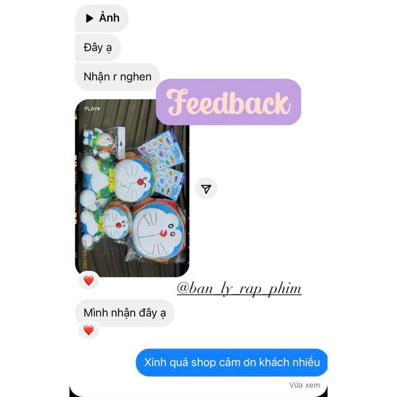 GỐI DORAEMON & THÚ BÔNG DORAEMON tặng quà của phim Doraemon