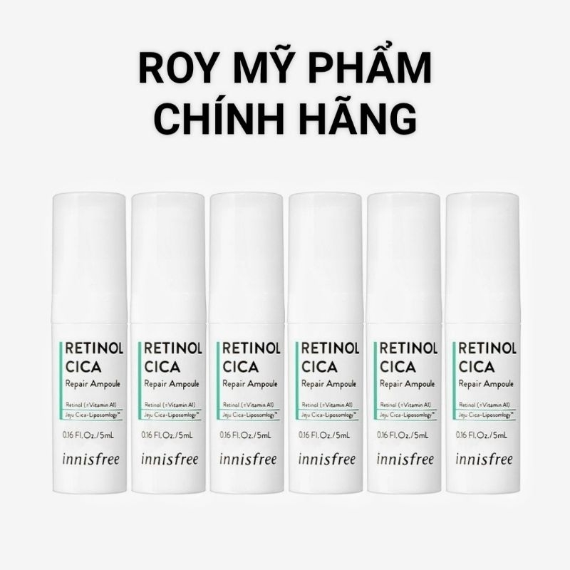 (Hàng Mới Về) Bộ 6 tinh chất làm dịu và phục hồi da Retinol Cica Repair Ampoule Innisfree 30Ml