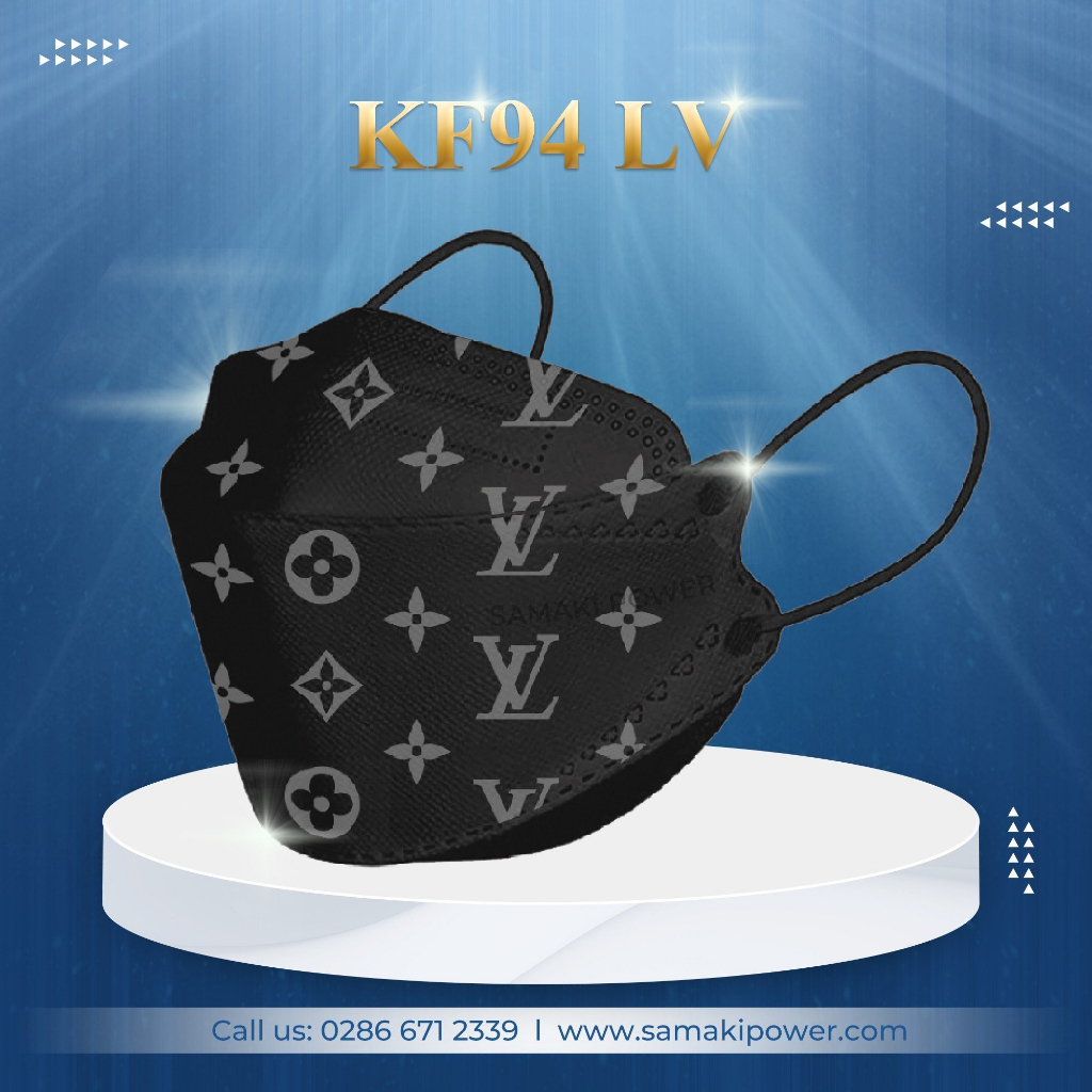 Khẩu trang in hoa văn LV Samaki Power 3D F94 - Hộp 10 cái