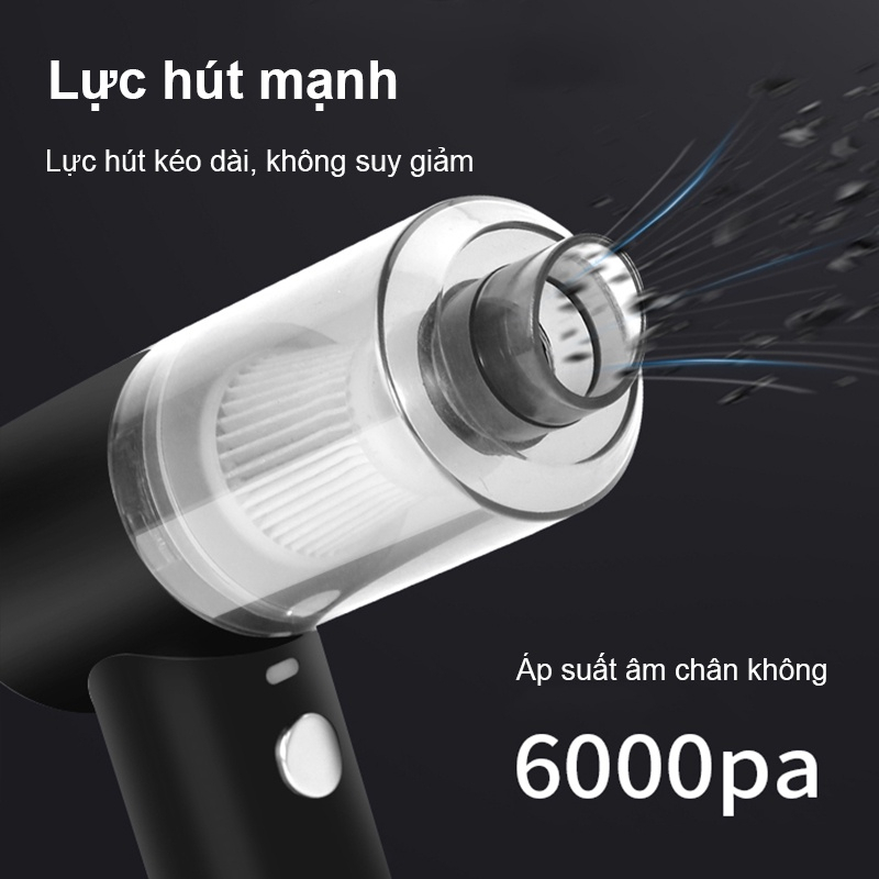 Máy Hút Bụi Ô Tô Cầm Tay - Máy Hút Bụi Mini Tích Điện Sạc Cổng Tiếp Nối USB Nhỏ Gọn - Bảo Hành 12 Tháng | BigBuy360 - bigbuy360.vn