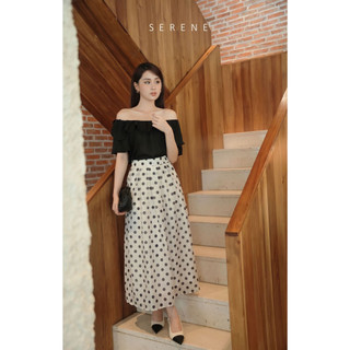 Chân váy hoạ tiết chấm bi Balin nữ tính, nhẹ nhàng by Serene